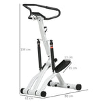 Stepper Home Trainer with Handle and 12 Resistance Levels, Black/Silver