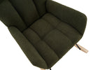 Rocking Chair Modern High Back Armrests - Green