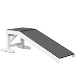 Pet Ramp, Non-Slip Carpet, for Dogs up to 30 kg, Pinewood Polyester White+Gray