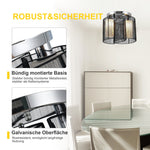 Ceiling Lamp Vintage 2-Light E27 Socket Black