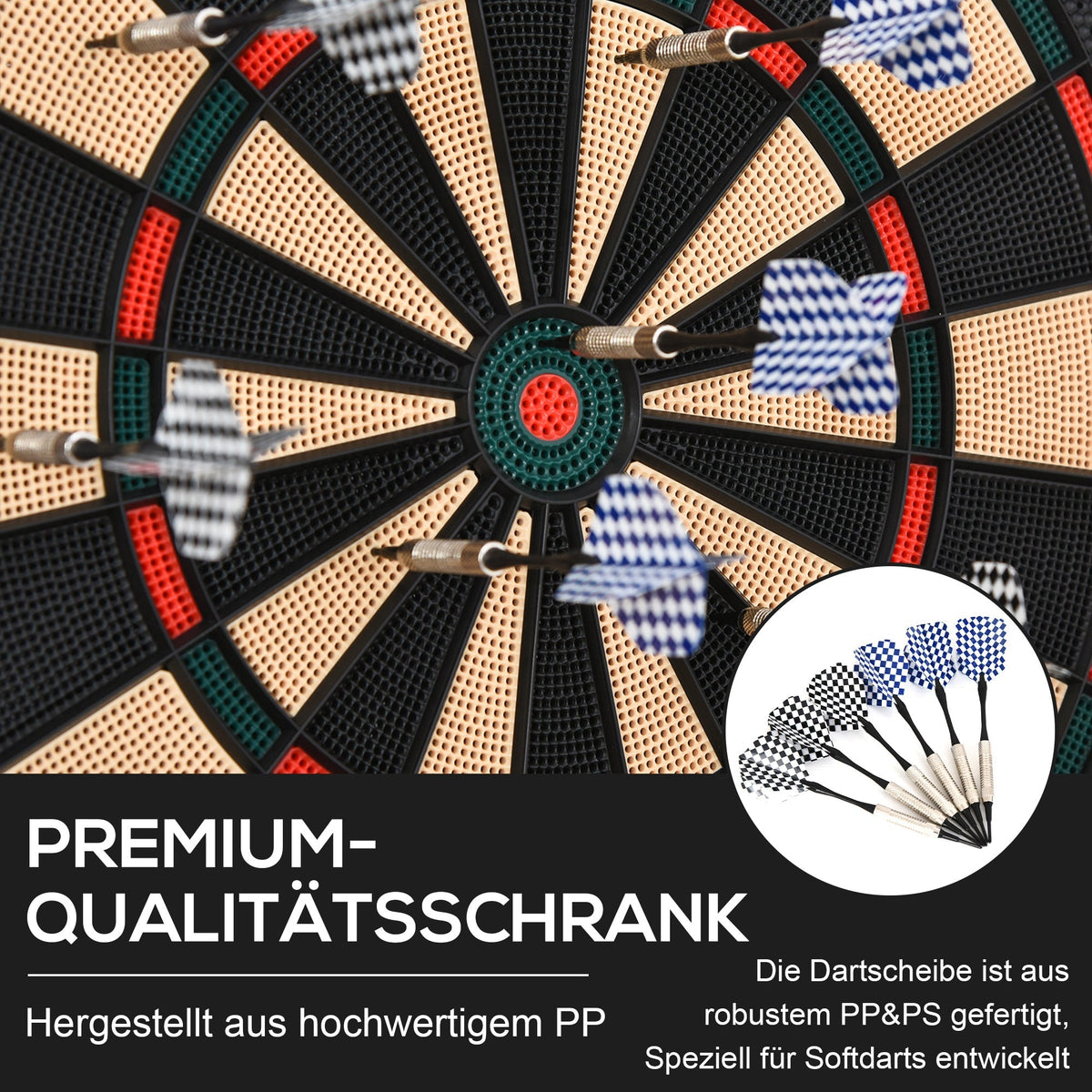 Electronic Dartboard, LCD Display, 18 Games, Steel