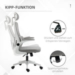 Ergonomic Office Chair - Adjustable Height, Headrest, Lumbar Support, Rocking Function - Mesh Gray