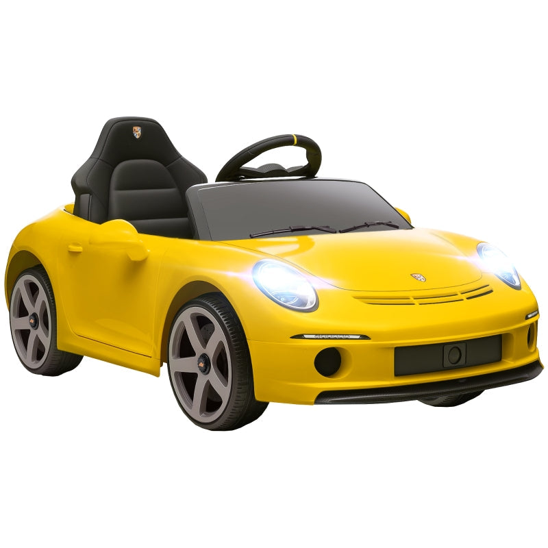 Electric Ride-on Car for Children with Remote Control and Music, Yellow