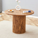 Round Dining Table 100cm 4-6 Seater with Storage - MDF