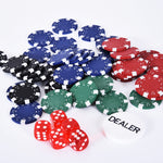 Poker Set, 200 Poker Chips, 2 Card Games, 5 Dice, Alu+Polystyrene Case