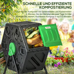 Composter, 65L Rotatable Fast Composter, Plastic