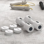 Dumbbells, Adjustable Weight, Plastic White