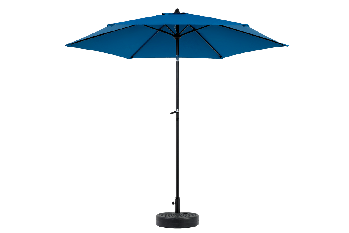 Outdoor Umbrella 9 Ft Double Sided Rectangular with Crank, Blue