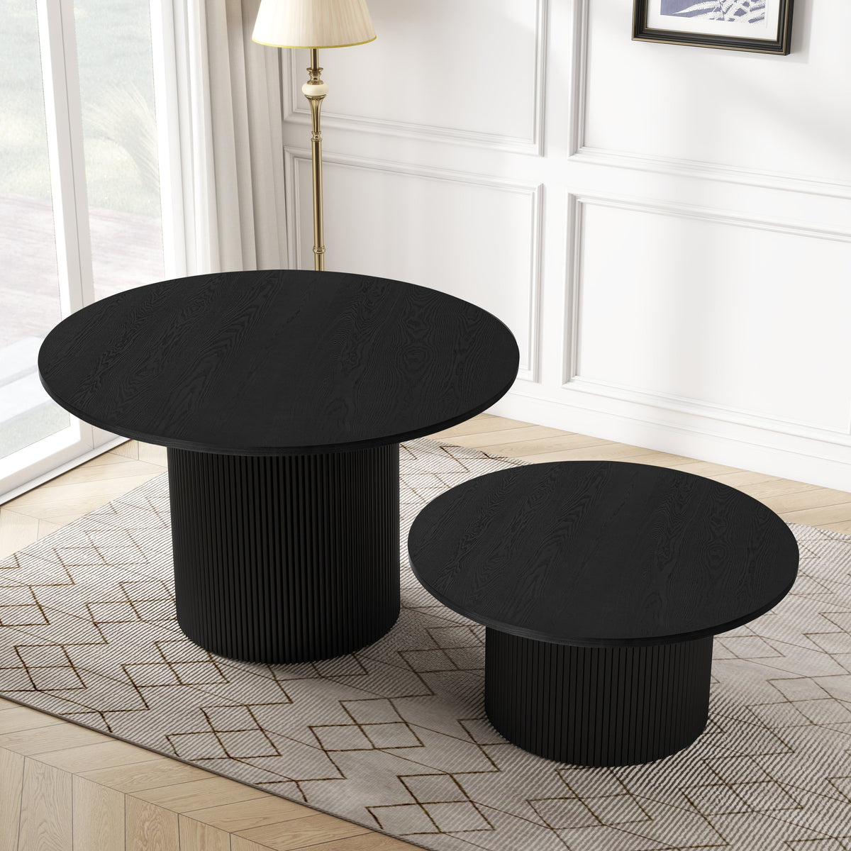 Coffee Table Round Solid Wood