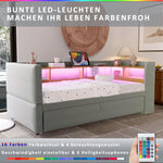 N623P252542G Sofa Bed with Storage, LED Lighting & Power Outlet, Upholstered