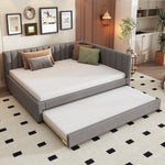 Upholstered Bed 140*200, Pull-Out Sofa Bed, Multifunctional, Velvet Gray