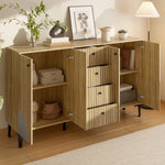 Storage Cabinet 4 Doors 4 Drawers 160x36x94cm - Modern Wood