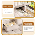 Modern L-shaped Sofa Modular Sofa Bed Pull-out with Storage & Cup Holder, Living Room