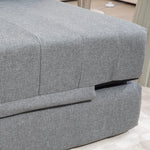 2-in-1 Floor Sofa Bed, Foldable 250 kg Capacity, Linen Look