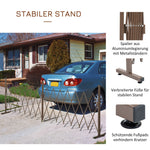 Extendable Scissor Gate/Barrier, 52-405cm Garden H103.5cm, Aluminum Brown