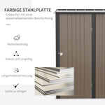 Tool Shed with Pent Roof, 1.34 m², Galvanized Steel, Brown