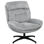 Swivel Lounge Armchair, Water-Repellent Recliner with Integrated Armrest, Chenille Look