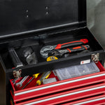 DURHAND tool case 4 drawers lock, steel black and red