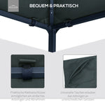 Pavilion Roof Replacement 3x3m Sunshade Polyester Dark Grey