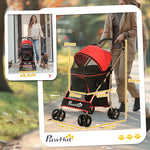 Dog Stroller, 2 in 1 Foldable Trolley with Cushion for Small Dogs, Oxford Fabric