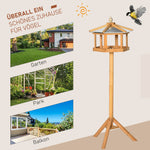 PawHut Birdhouse Bird Villa Feeder with Stand and Zinc Roof