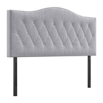 Headboard Upholstered Modern Design, Grey