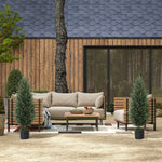 Artificial Cypress, Set of 2, 90 cm UV-resistant Plastic