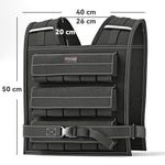 Adjustable Weight Vest 20 kg, Reflective Stripes, Oxford Fabric