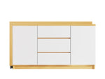 Desk, Multifunctional Rotating, Lockable Casters, White/Oak