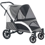 Dog Stroller, Foldable, Large Dogs & Cats, 30 kg, Dark Grey