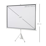 Projection Screen 4:3 Cinema Presentation Surface, White
