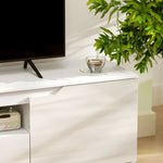 TV Cabinet Lowboard, 2 Doors, Drawer, 160cm, White