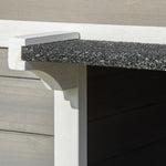 Cat House/Hut with Terrace & Balcony Fir Wood Grey & White