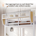Upholstered Bed 160x200 cm with LED, Storage & USB, Grey PU