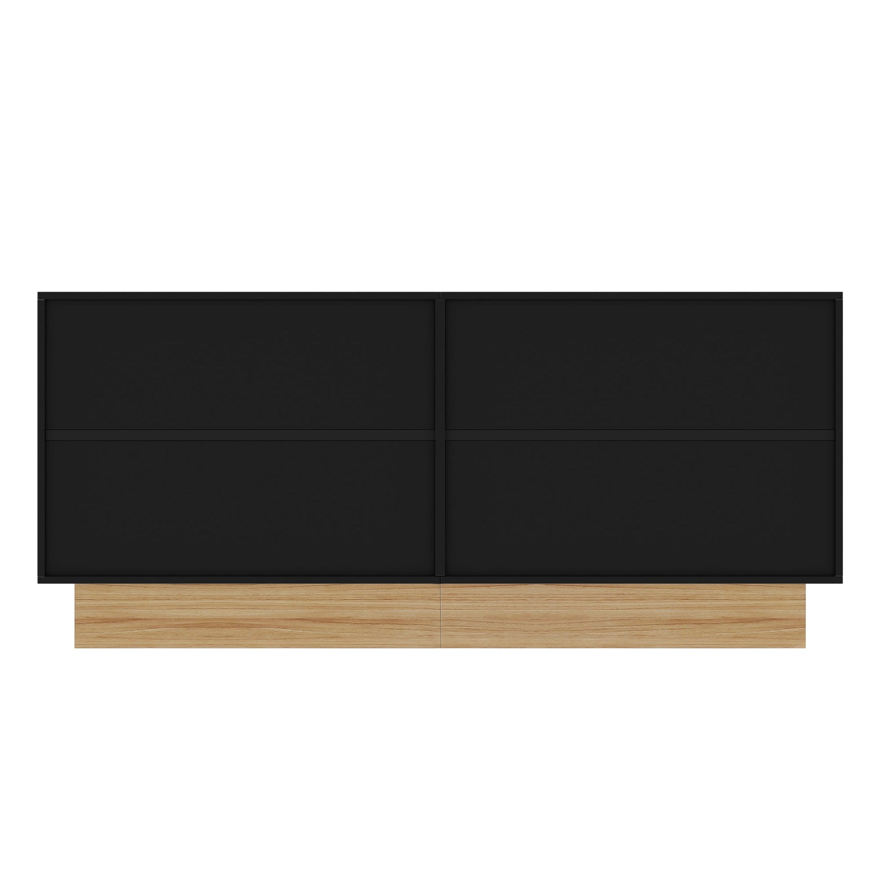 Modern Sideboard Cabinet with 4 Doors Ample Storage U-Shaped 160x75x38 cm
