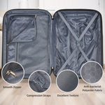 Luggage Sets 5 Piece Hardside Expandable with Spinner Wheels - Cheetah