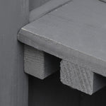 Garden Cabinet Weatherproof Tool Cabinet Double Door 2 Compartments Fir Wood Dark Grey