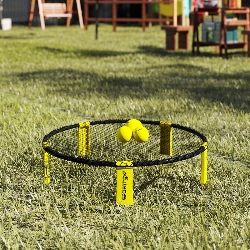 Roundnet Set, Play Net, 3 Balls, Carrying Bag, Ball Pump, Spikeball Set