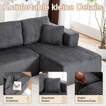 Modern U-Type Leisure Sofa with Modular Design and Lounge Chairs, Lamp Fabric