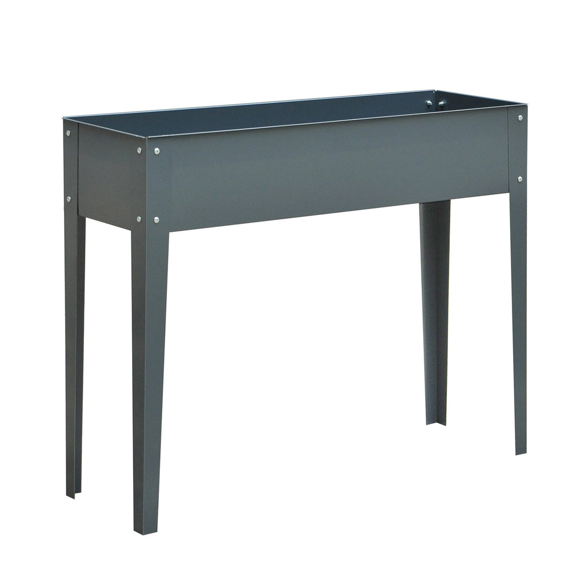 Raised Bed Planter, Herb, Drainage, 100x30x80cm, Metal