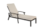 Lounge Patio Chair, Adjustable Recliner Rust-Resistant Aluminum, Beige Cushion