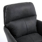Office Chair with Height Adjustable Black Base, Black PU Faux Leather