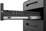 Mobile File Cabinet 3 Drawer Legal/Letter/A4 Under Desk Steel Black