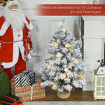 Christmas Tree, LED, Snow Branches, Pine Cones, Flame-Retardant, Concrete Base
