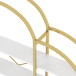 Cloud Shape Display Shelf 170x190cm 5-Tier Storage Steel Tube MDF Gold + White