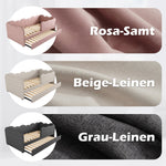 Upholstered Daybed Sofa Bed 90x190cm Pull-out Slatted Base, Pink Velvet