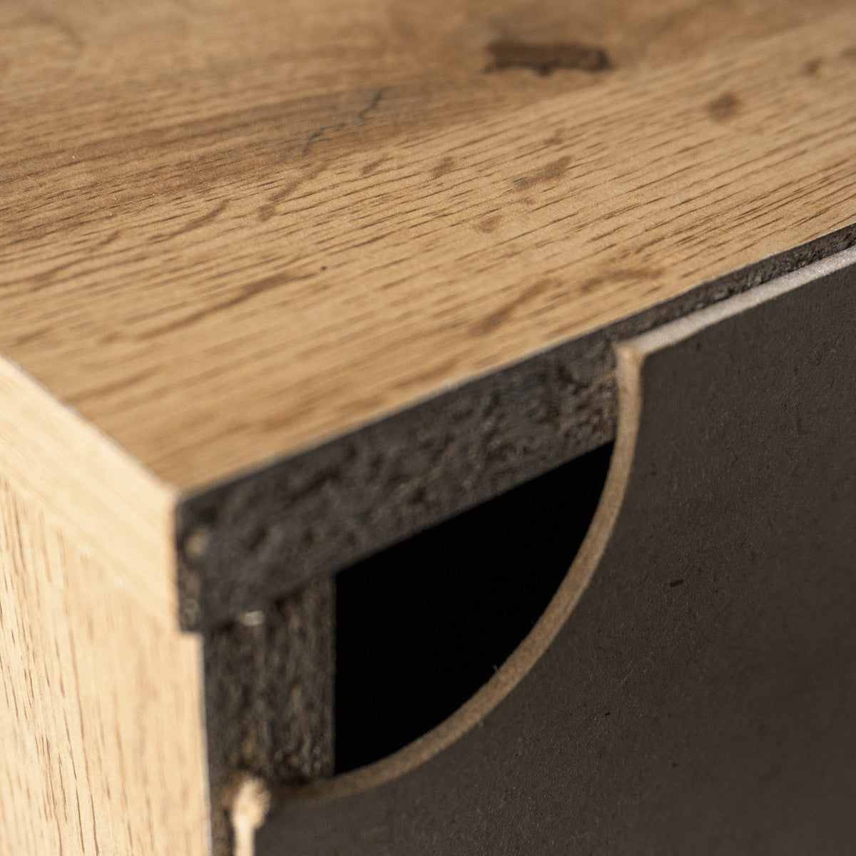 Sideboard Shoe Cabinet with 5 Adjustable Compartments, Wood
