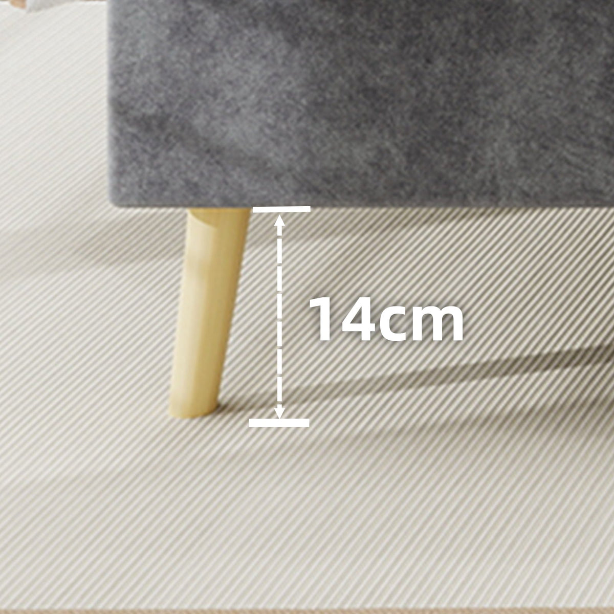Modern Minimalist Soft Bed, Comfortable Headboard, Low Box Frame, Gray