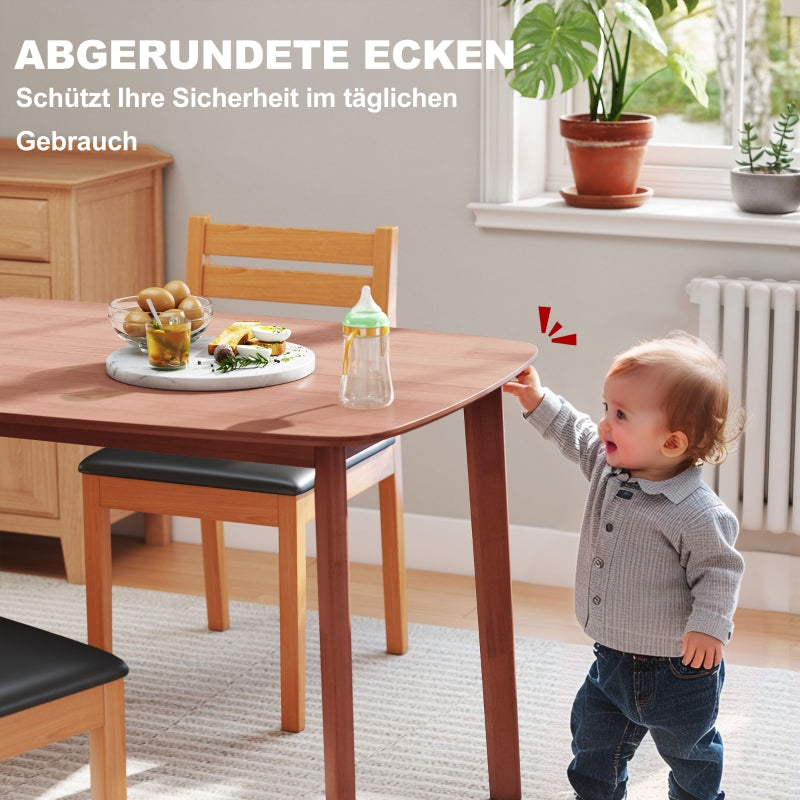 Dining Table, Country Style 150 x 80 cm, Brown Wood