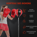 Punching Ball Set, Adjustable Stand, Gloves, Pump